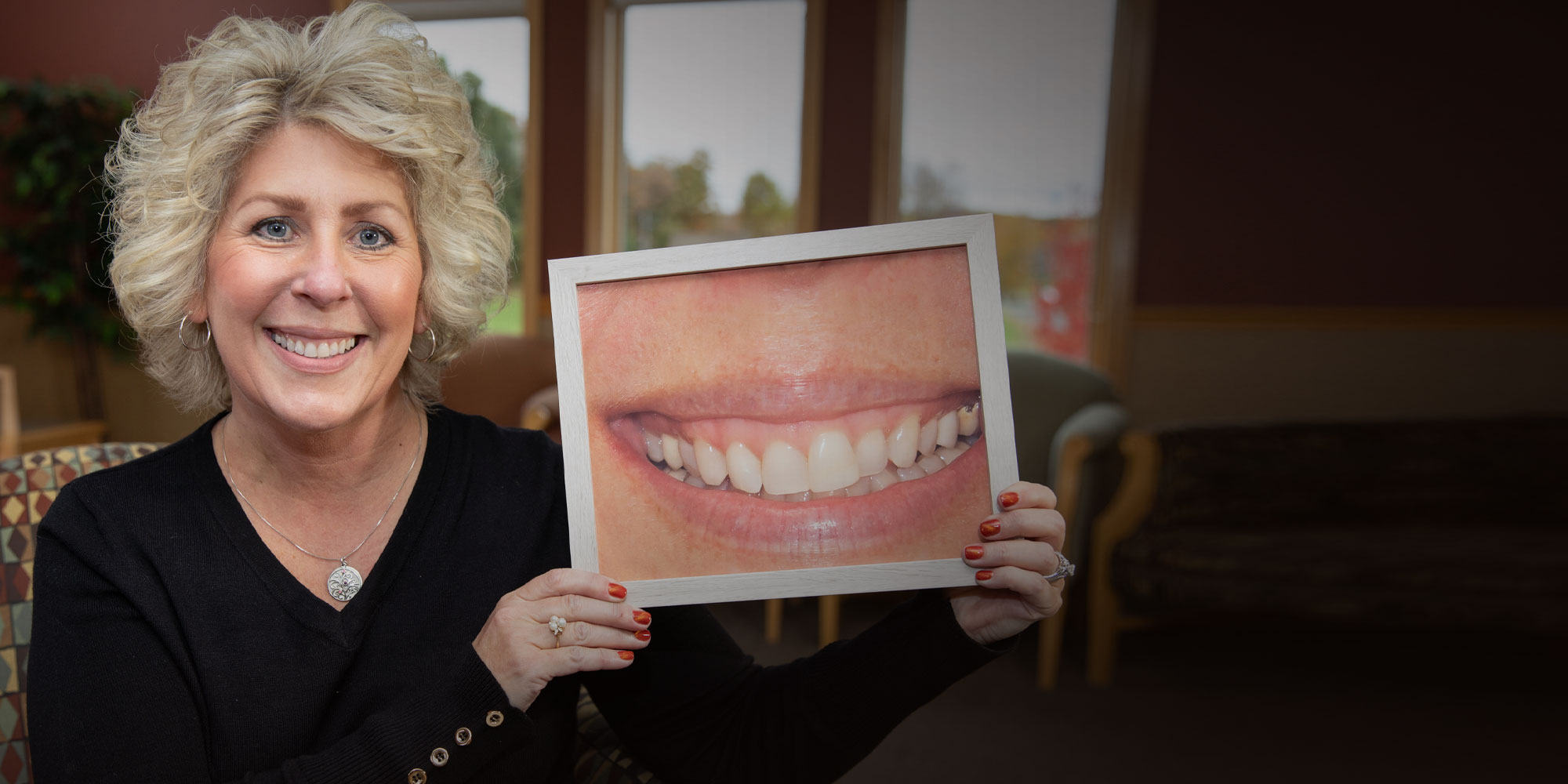 dental patient smiling after procedure