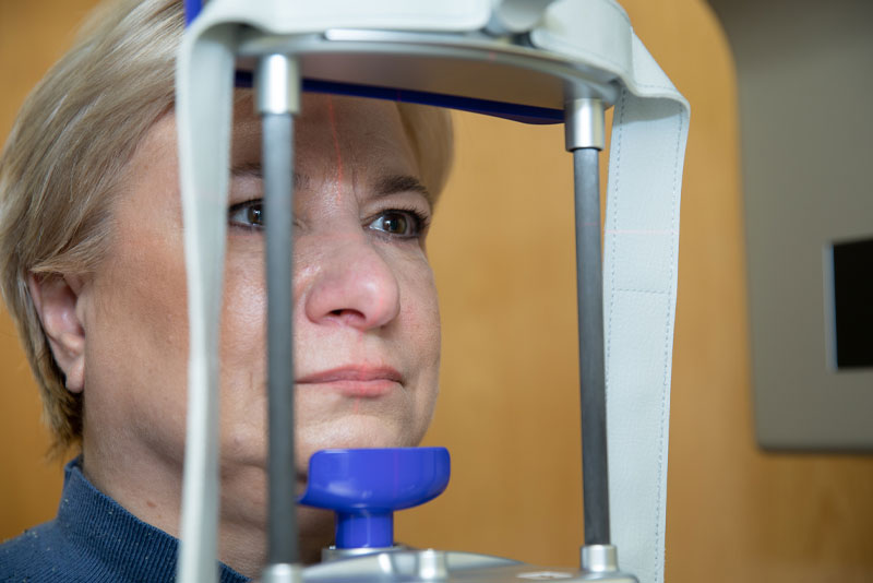 dental patient undergoing cbct scan