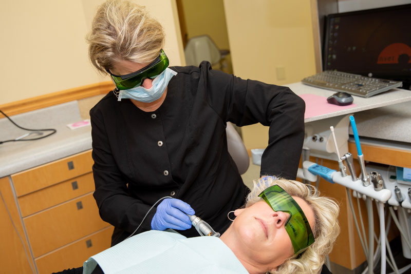 dental patient undergoing procedure