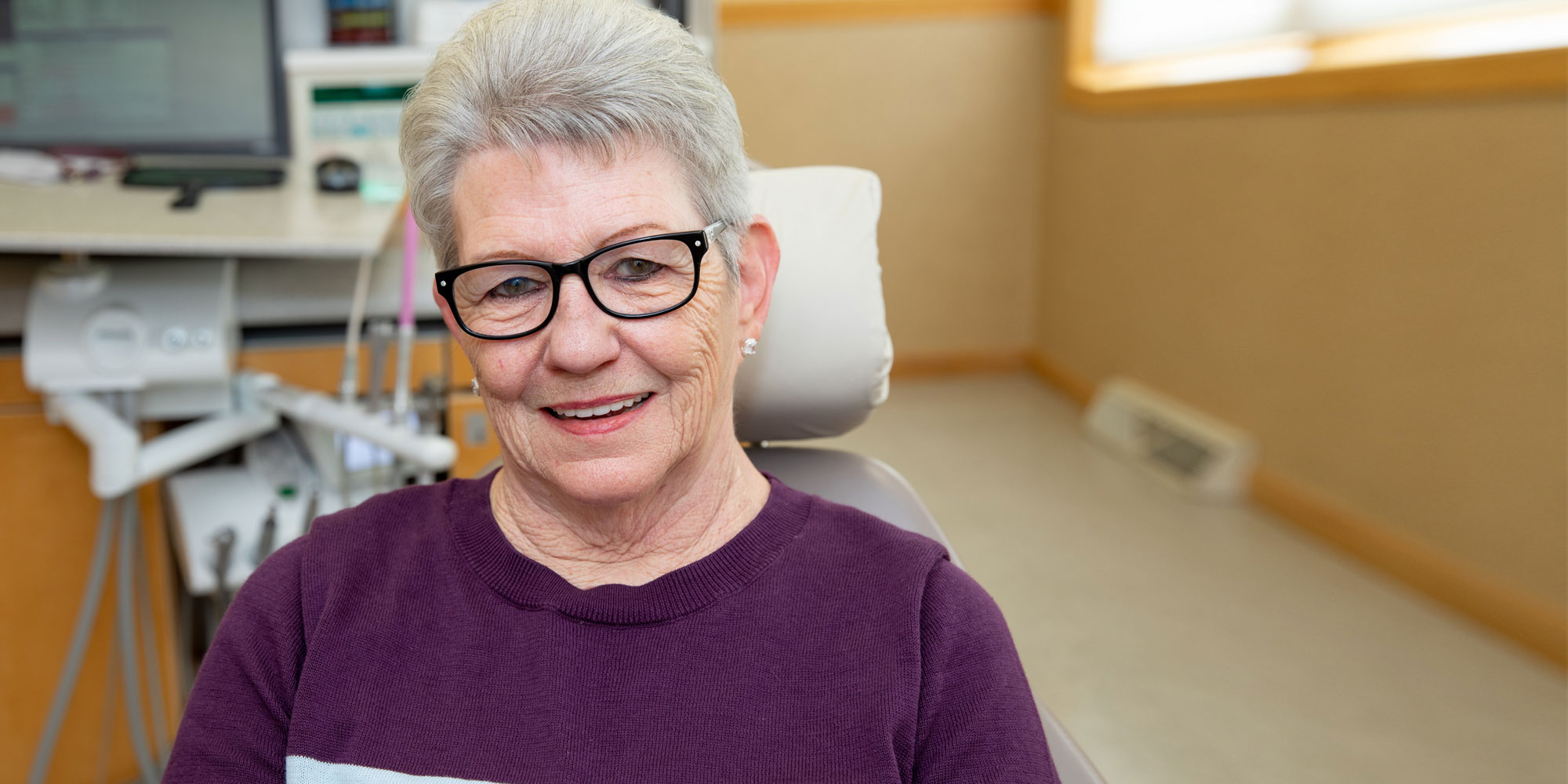 patient smiling after dental procedure